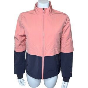 Nike Shield HyperAdapt Jacket S Golf Mesh Lined Vented Peach Pink Gray AV3702
